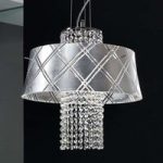 Elegant hængelampe MEDUSA 40, 1 lyskilde, sølv