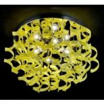 Strålende loftlampe YELLOW 70 cm Ø