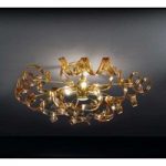 Ravfarvet loftlampe Amber 60 cm Ø