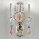 Væglampe med dekorative prismer “Gracia”, 2 lys
