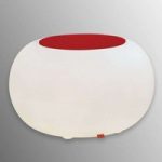 BUBBLE Indoor LED bordlys, hvid + rødt filt