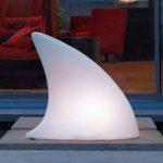 LED-dekorationslampe Shark Outdoor, farveskift