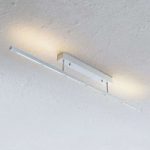 LED-loftlampe Rico, dæmpbar, mat alu, 118 cm
