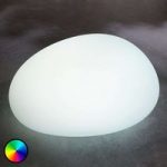 RGB-LED-solcellelampe Floriana, stenform, 22 cm