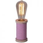 Bordlampe Max med træfod pink