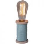 Bordlampe Max med træfod blå