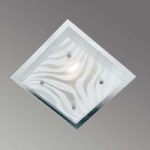 Wave kantet loftlampe med dekorativt glas