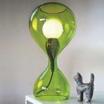 next Blubb – mundblæst glasbordlampe, grøn