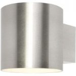 PROJEKT enkel op og ned væglampe, aluminiumsfarve