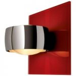 GRACE UNLIMITED dekorativ væglampe, rød/krom