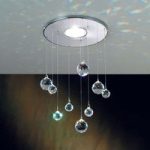 Indbygningslampe Feng Shui med Swarovski pynt krom