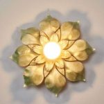 Blossom florentiner loftlampe i antik grøn
