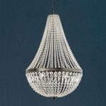 Imponerende hængelampe Andara – i krystal, 60 cm