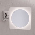 Forstørrelses vægspejlet Tulsi m LED-lys