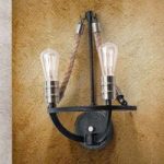 Væglampe Gita i rustik stil med to lyskilder