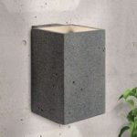 LED udendørs væglampe Sandro i beton – varmhvid