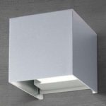 Udendørs LED-væglampe Cube aluminium