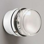 Væglampe med glaslinse Fresnel, hvid, IP44