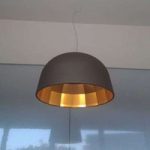 Designer-LED-hængelampen Empty i brun