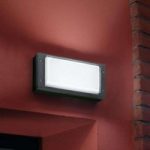 Moderne Bliz RING udendørs væglampe i antracit
