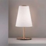 CLEMO elegant bordlampe med guldfarvet fod