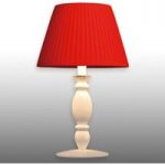 Mariella – lille gulvlampe med plissé, rød