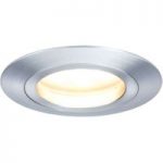 Aluminiumsfarvet LED-indbygningslampe Coin IP44