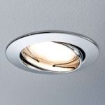 Rund LED-indbygningslampe coin IP23 – krom