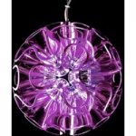 Coral – kugleformet LED-hængelampe, violet