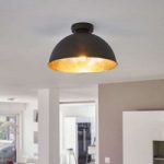 Sort-guldfarvet metal loftslampe Jimmy