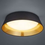 I sort-guld – rund LED-loftlampe Ponts