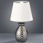 Dekorativ keramisk bordlampe Pineapple, sølv