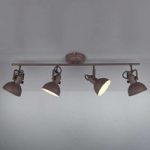 Loftlampe Gina, rustbrun, 4 lyskilder