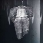 Prangende LED-designer pendellampe Aria, 90 cm