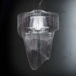 Transparent LED-designer pendellampe Aria, 75 cm