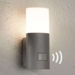 Slank LED-sensor udendørsvæglampe L900 sølv