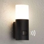 Antracitfarvet LED-sensor udendørsvæglampe L900