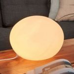 Glas Oval bordlampe, Ø 30 cm