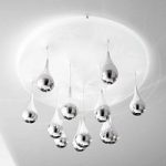 Pioggia iøjnefaldende loftslampe, Ø70cm/højde35 cm