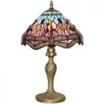 DRAGONFLY fortryllende bordlampe i Tiffanystil