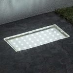 Walkover rektangulær LED-nedgravningslampe, 20 cm