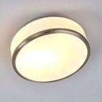 Flush loftlampe sølv-satin. IP44 28cm