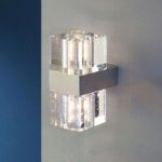 Cubic – en lille væglampe med klart glas
