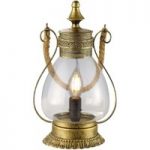 Linda – romantisk bordlampe i antik messing