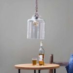 Industrielt designet glas hængelampe Judith