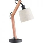 Smart bordlampe Janko af træ brun