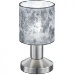 Sølvfarvet plastskærm – bordlampe Garda