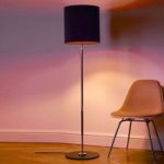 Designergulvlampe, antracit-orange