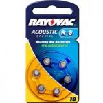 Rayovac 10 Acoustic 1,4V, 105m/Ah knapbatteri