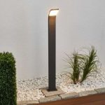 Timm – grafitfarvet LED-gadelampe, 100 cm